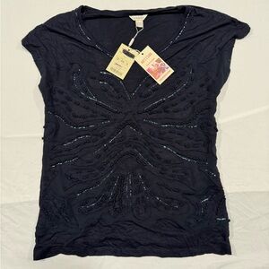 Women’s Floral Beaded Shirt-NWT